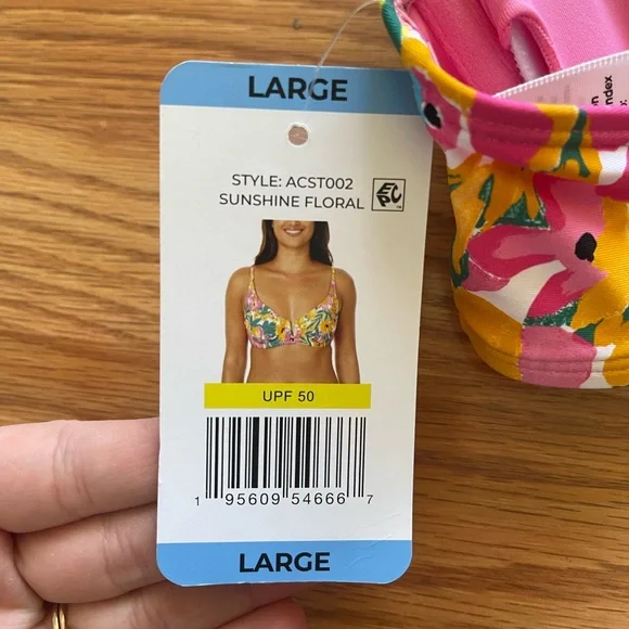 NWT Anne Cole Floral Bikini Top - Picture 4 of 4